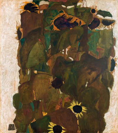 Auringonkukat I, 1911. tekijältä Egon Schiele