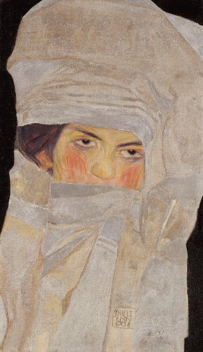 Taiteilijan sisar Melanie, 1908 tekijältä Egon Schiele