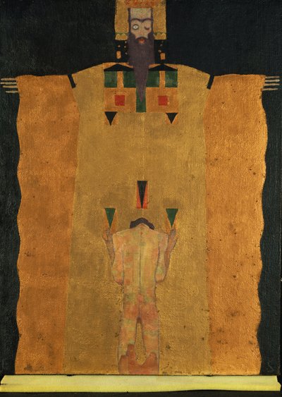 Vor Gott Vater Knees Der Jungling, 1908 tekijältä Egon Schiele
