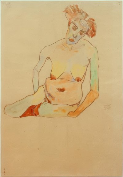 Nainen alaston tekijältä Egon Schiele