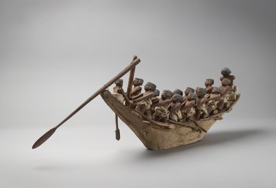 Hautausvenemalli, Beni Hasanista, luultavasti Keski-Britanniasta, n. 2060-1786 (sekoitettu media) tekijältä Egyptian