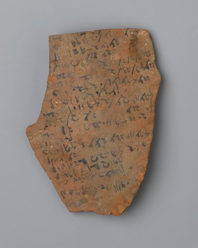 Ostrakonin luettelo valaistusajoista, mahdollisesti Elephantine (terrakotta) tekijältä Egyptian