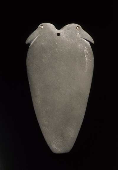 Paletti kahdella linnulla, myöhäisestä Naqada II -kaudesta varhaiseen Naqada III -kauteen (3500-3050 eKr.) Edfusta, Assuanin maakunnasta (liuskekivi) tekijältä Egyptian