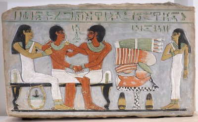 Amenemhatin ja hänen perheensä patsas tekijältä Egyptian 11th Dynasty