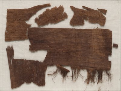 Sirpaleet egyptiläisistä muumioiden kääreistä löydettiin Senbin arkusta, Keski-Britanniasta, noin 1918-1859 eaa. tekijältä Egyptian 12th Dynasty