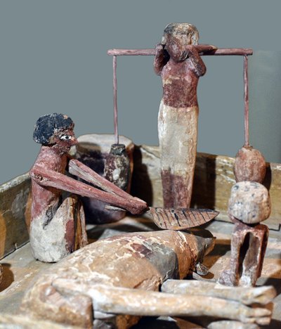 Lihakaupan malli, Egypti, noin 2000-1700 eaa tekijältä Egyptian 12th Dynasty
