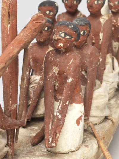 Mallipurjevene Khetyn haudasta (Beni Hasan) Keski-Britanniassa, noin 2010 eaa. - 1950 eaa. (maalattu puu ja pellava) tekijältä Egyptian 12th Dynasty