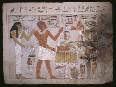Seinäfragmentti Amenemhetin ja hänen vaimonsa Hemetin haudasta, Keski-Britannia tekijältä Egyptian 12th Dynasty