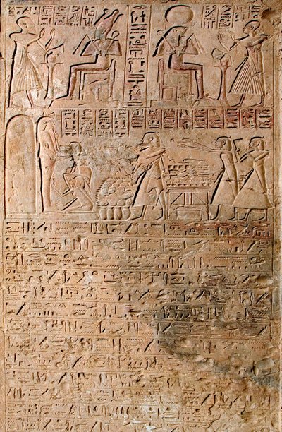 Egyptin antiikki: palvontakohtaukset. Kheruefin hauta tekijältä Egyptian 18th Dynasty