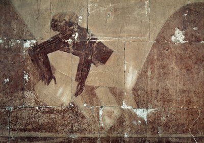 Ruoan vaihtaminen, yksityiskohta kohtauksesta, joka kuvaa retkeä Puntin maahan, maalattu reliefi, Puntin pylväikkö, Hatsepsutin hautajaistemppeli, Deir el-Bahari, Thebanin nekropolis, Egyptin sivilisaatio, Uusi valtakunta, XVIII dynastia tekijältä Egyptian 18th Dynasty