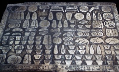 Uhrilahjapöytä, egyptiläinen sivilisaatio, Uusi valtakunta, XVIII dynastia, Yksityiskohta tekijältä Egyptian 18th Dynasty
