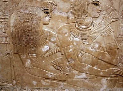 Ramose ja hänen vaimonsa (helpotus) tekijältä Egyptian 18th Dynasty