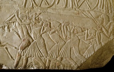 Relief Horemhebin haudalta (kivi) tekijältä Egyptian 18th Dynasty
