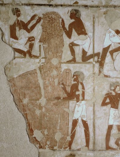 Kuvanveistäjät työssään tekijältä Egyptian 18th Dynasty