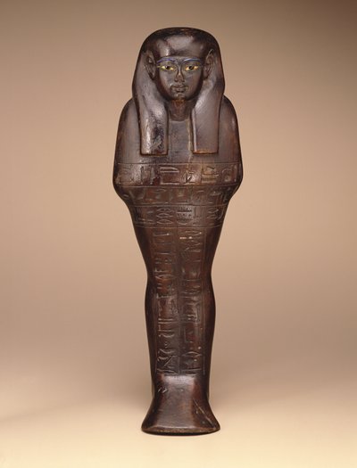 Mayan Shawabti, Uusi kuningaskunta, n. 1390-1353 eKr. (puu, maali ja lasi) tekijältä Egyptian 18th Dynasty