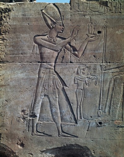 Thutmose III, reliefi, Amunin temppeli, Karnakin temppelikompleksi (Unescon maailmanperintöluettelo). tekijältä Egyptian 18th Dynasty