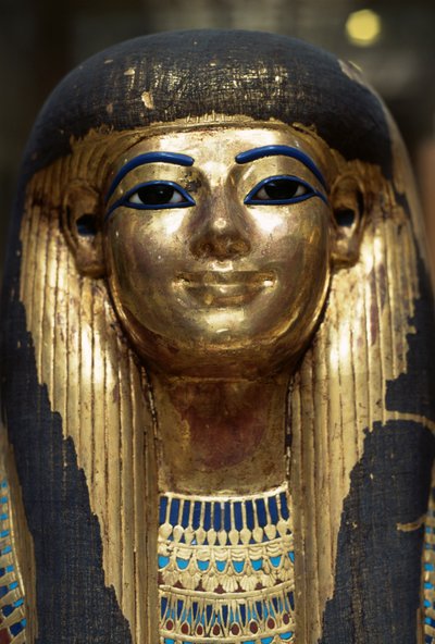 Tjuyan kuolinnaamio, Yuyan ja Tjuyan haudasta, Kuninkaiden laakso, Egypti, Egyptin sivilisaatio, Uusi valtakunta, XVIII dynastia. tekijältä Egyptian 18th Dynasty
