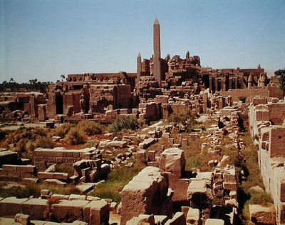 Näkymä Amunin temppelille, Uusi kuningaskunta tekijältä Egyptian 18th Dynasty