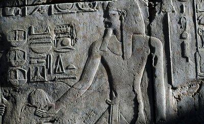 Bas-reliefi, Luxorin temppeli, Luxor, Thebes (Unescon maailmanperintökohde). tekijältä Egyptian 19th Dynasty