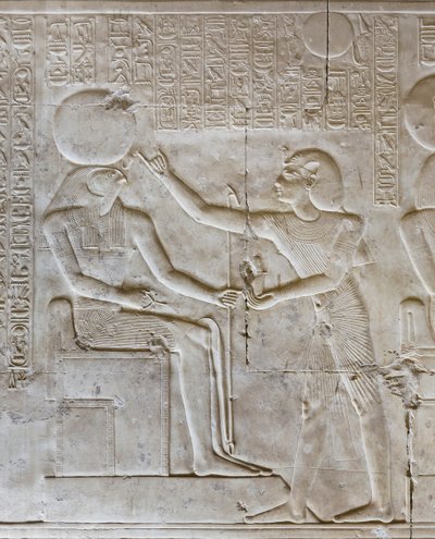 Basrelief, Seti I:n temppeli, Abydos, Egypti tekijältä Egyptian 19th Dynasty