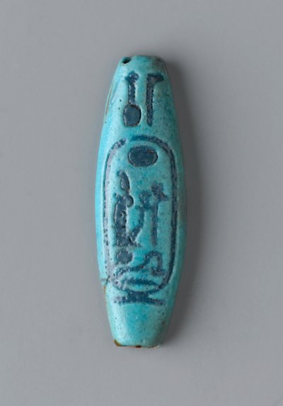 Pitkänomainen soikea helmi, New Kingdom (fajanssi) tekijältä Egyptian 19th Dynasty