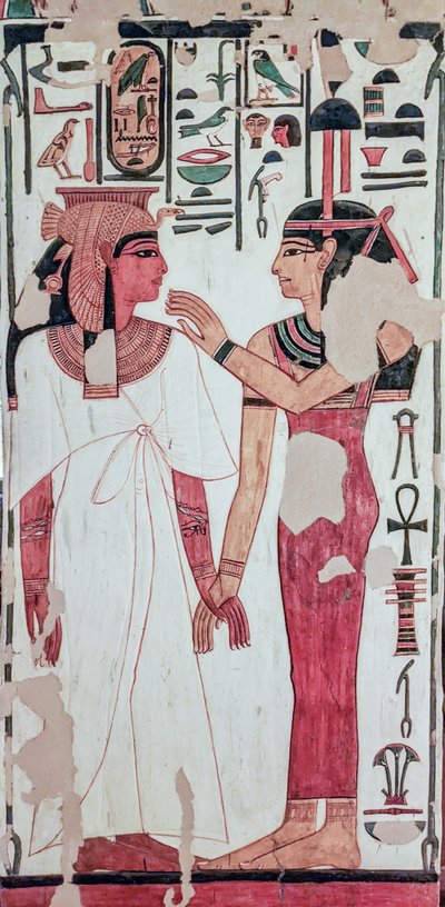 Nefertarin hauta. (seinämaalaus) tekijältä Egyptian 19th Dynasty