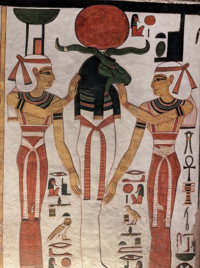 Kuningattaren laakso, Nefertarin hauta (seinämaalaus) tekijältä Egyptian 19th Dynasty