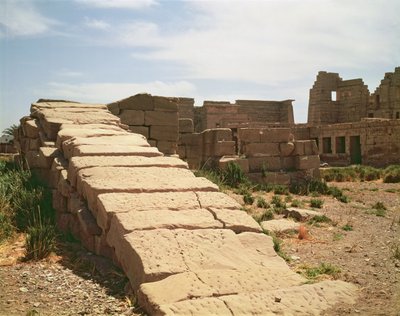 Nilometer Ramses III:n ruumistemppelistä (n. 1184-1153 eKr.) Uusi kuningaskunta tekijältä Egyptian 20th Dynasty
