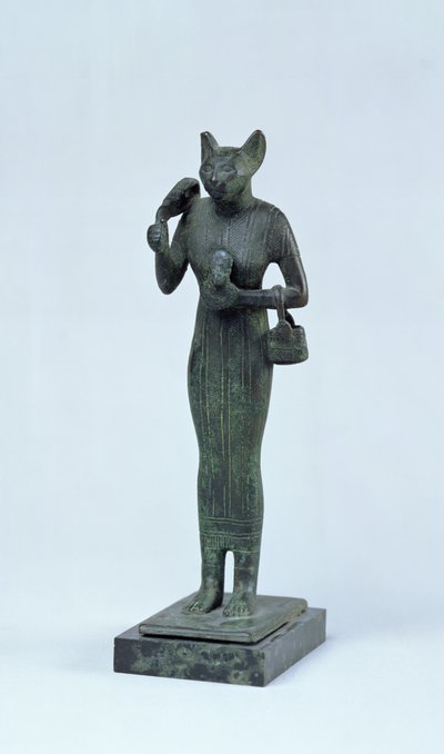 Jumalatar Bastetin patsas, kolmas välikausi (pronssi) tekijältä Egyptian 25th Dynasty
