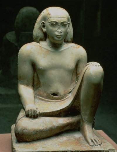 Hiipivä Besin hahmo (kalkkikivi) tekijältä Egyptian 26th Dynasty