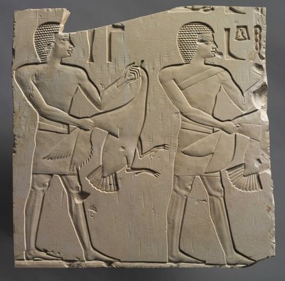 Profeetta ja opettaja-pappi elävien hanhien uhreilla, n. 667-647 eaa. tekijältä Egyptian 26th Dynasty