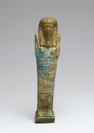 Shabti Psamtekista, mahdollisesti Gizasta, myöhäisestä kuningaskunnasta (fajanssi) tekijältä Egyptian 26th Dynasty