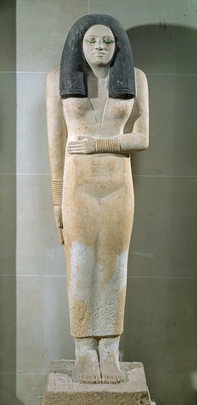 Nesa-patsas, Vanha valtakunta (maalattu kalkkikivi) tekijältä Egyptian 3rd Dynasty