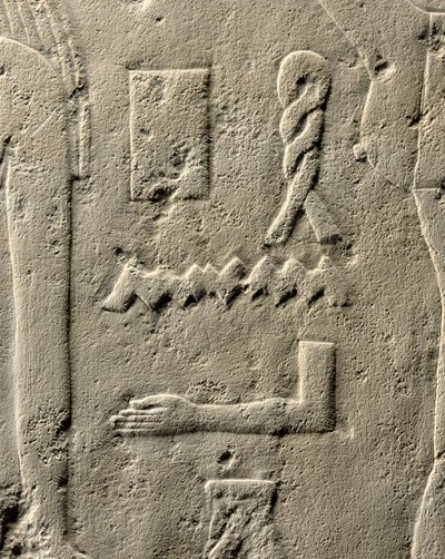 Yksityiskohta Pehenukan reliefistä, vanhasta kuningaskunnasta, 2465-2323 eKr tekijältä Egyptian 5th Dynasty