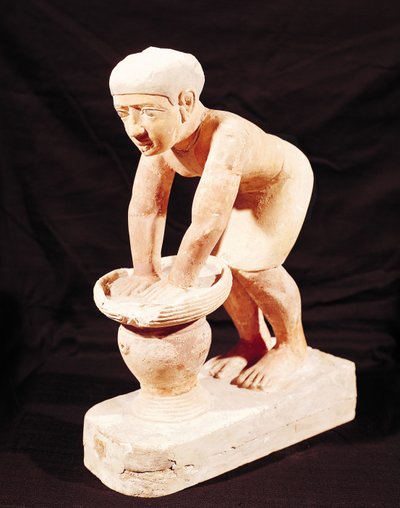 Malli miehestä, joka tekee olutta, Saqqarasta, vanhasta kuningaskunnasta tekijältä Egyptian 5th Dynasty