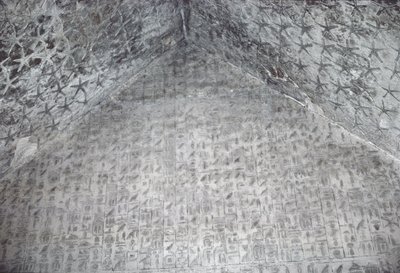 Unasin pyramidin hautakammion katto ja seinä, vanha kuningaskunta (maalattu kivi) tekijältä Egyptian 5th Dynasty
