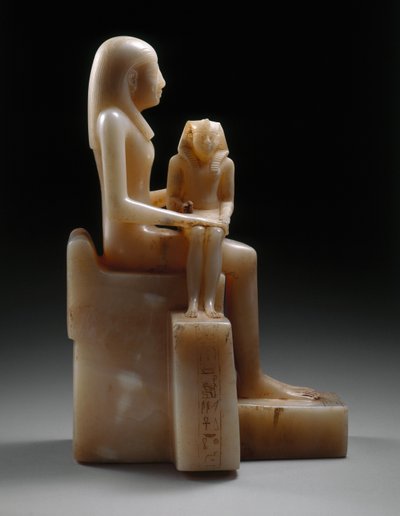 Pepy II ja hänen äitinsä kuningatar Meryreankhnes, mahdollisesti Saqqarasta, vanhasta kuningaskunnasta (kalsiitti) tekijältä Egyptian 6th Dynasty Egyptian 6th Dynasty