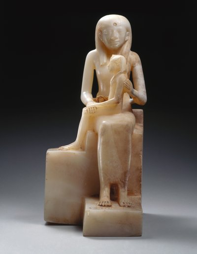 Pepy II ja hänen äitinsä kuningatar Meryreankhnes, mahdollisesti Saqqarasta, vanhasta kuningaskunnasta (kalsiitti) tekijältä Egyptian 6th Dynasty Egyptian 6th Dynasty