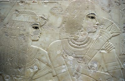 Muinainen Egypti, Maalaus/veistos, Ramose ja hänen vaimonsa, Theban kuvernööri, Aatelisten laakso, Ramosen hauta, Ramosen hauta tekijältä Egyptian Egyptian