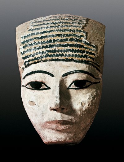 Muinainen Egypti: Muotokuva egyptiläiselle sarkofagille. 1600-1200-luvulla JC. Monivärinen puinen kaiverrus. Montserratin monistrol, Montserrat-museo. tekijältä Egyptian Egyptian