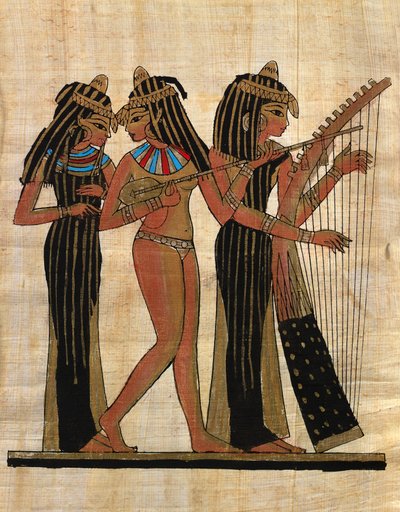 Egyptin taide; Egyptin papyrus: muusikot; Coll osa tekijältä Egyptian Egyptian