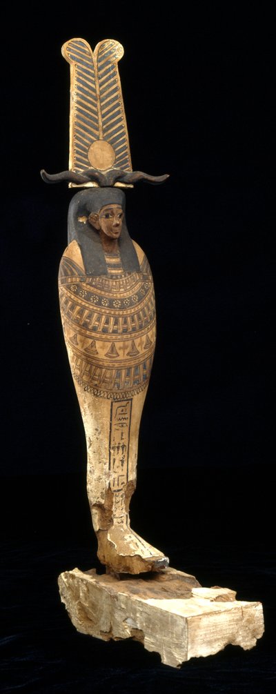 Figuuri Ptah-Sokar-Osiris, 332-30 eKr. (puu, monivärinen ja kulta) tekijältä Egyptian Ptolemaic Period
