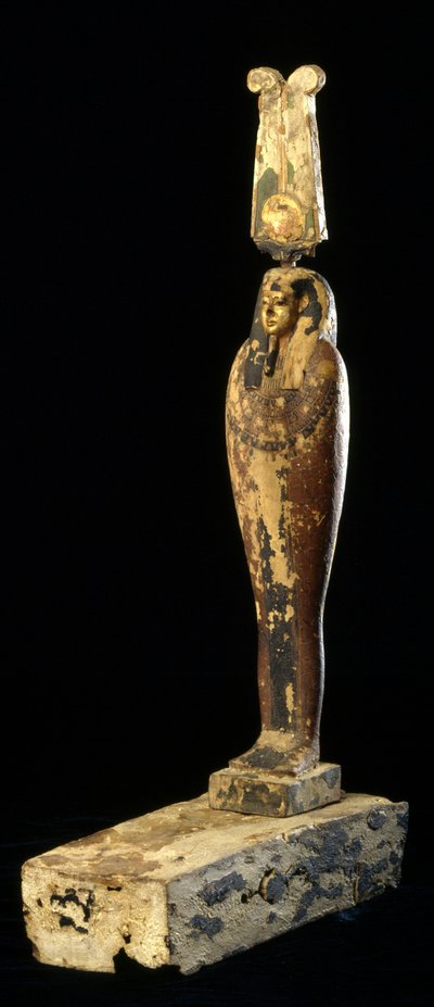 Figuuri Ptah-Sokar-Osiris, 332-30 eKr. (puu, monivärinen ja kulta) tekijältä Egyptian Ptolemaic Period