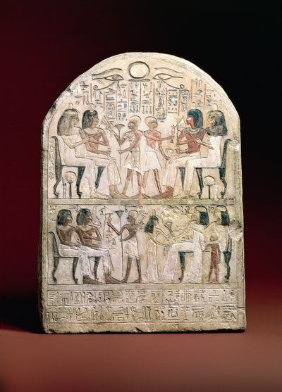 Hautausstela, 156 eKr. (maalattu kalkkikivi) tekijältä Egyptian Ptolemaic Period