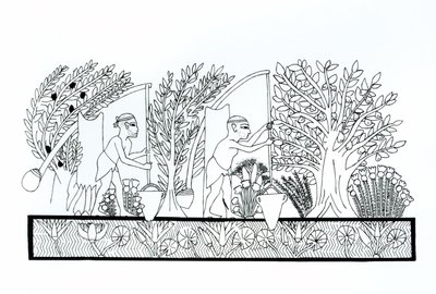Muinainen egyptiläinen puutarha tekijältä Egyptian School