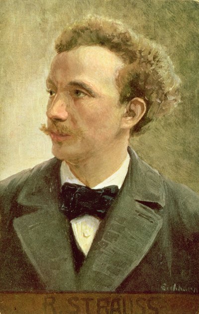 Richard Straussin (1864-1949) postikortti n. 1914 (värilitho) tekijältä Eichhorn Eichhorn