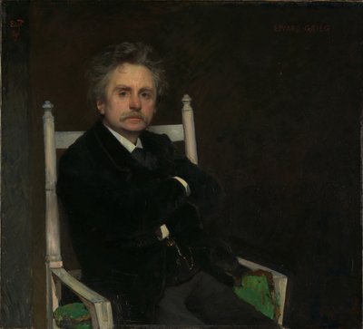 Edvard Griegin muotokuva 1843-1907, 1891. tekijältä Hjalmer Eilif Emanuel Peterssen
