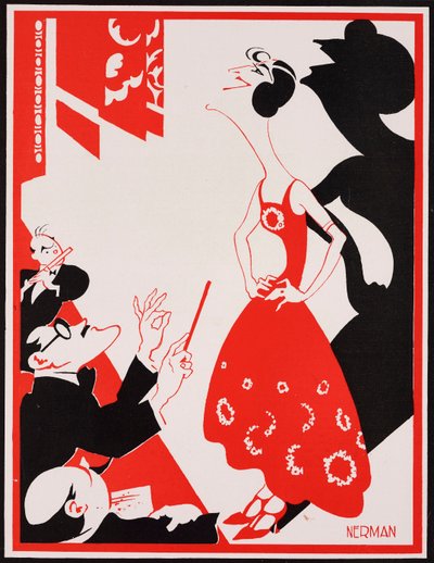 Einar Nermanin (1888-1983) piirtämä karikatyyri englantilaisesta näyttelijätär Gracie Fieldsistä, The Tatler, nro 1411, 11. heinäkuuta. tekijältä Einar Nerman
