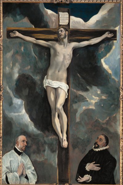 Kristus ristillä ja kaksi luovuttajaa - ... tekijältä El (1541 1614) Greco