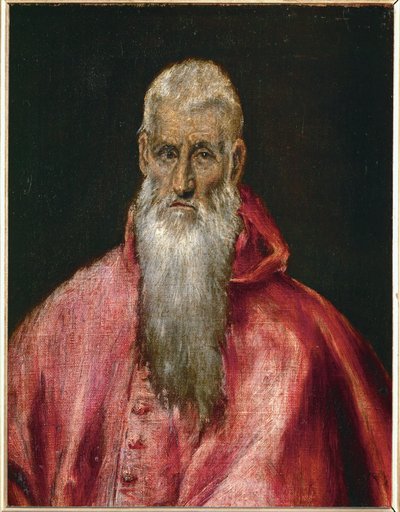 Pyhä Hieronymus kardinaalina (maalaus) tekijältä El (1541-1614) Greco